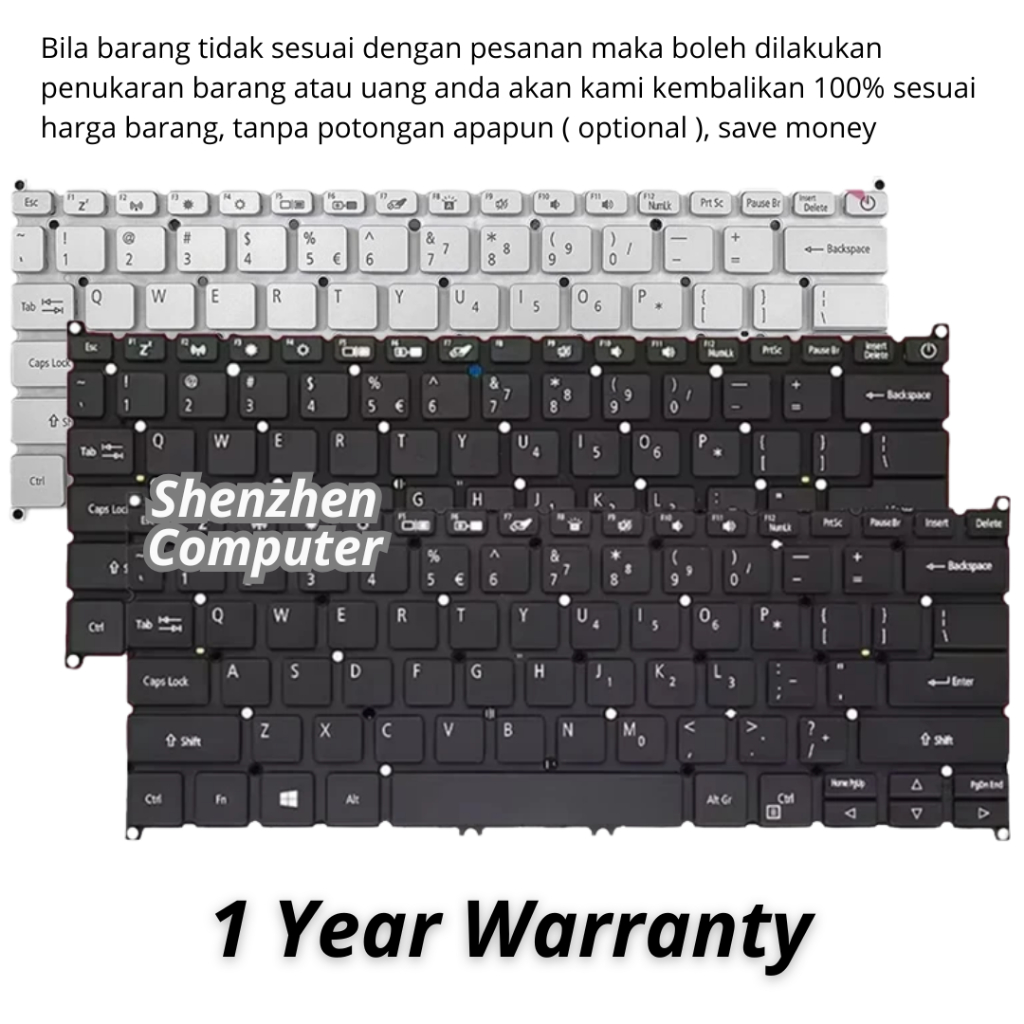 Acer Aspire 3 A314 A314-22 A314-35 คีย์บอร์ดใหม่เดิม