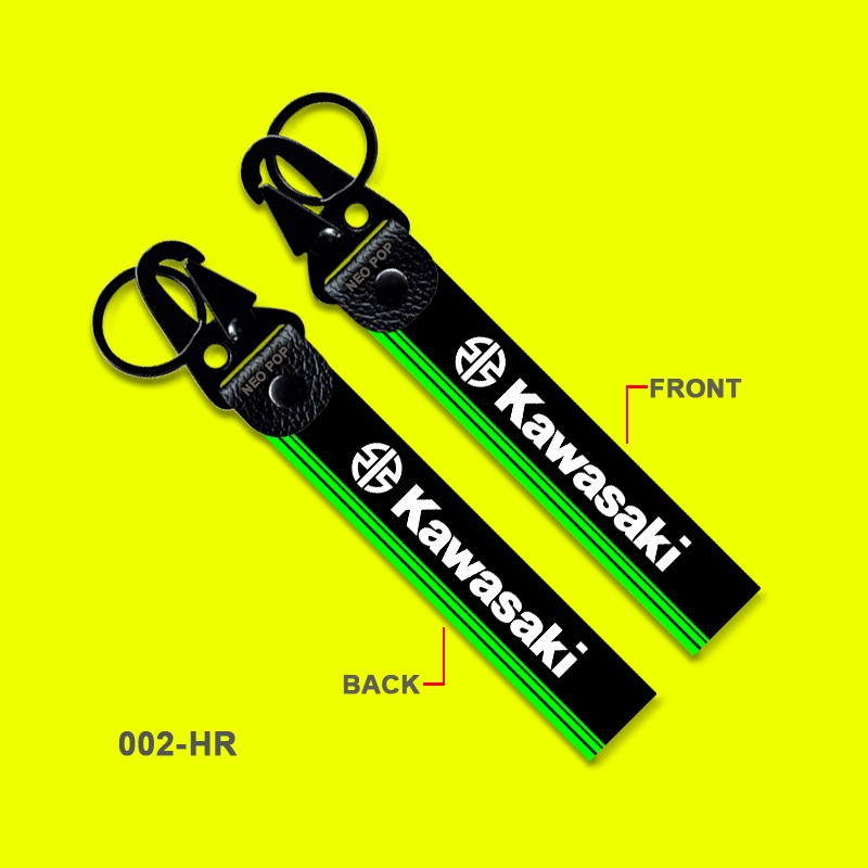 PREMIUM KEY CHAIN KAWASAKI MOTORCYCLE KEYCHAIN โลโก้ใหม่ทีมแข่งรถจักรยานยนต์อุปกรณ์เสริม VARIATIONS 