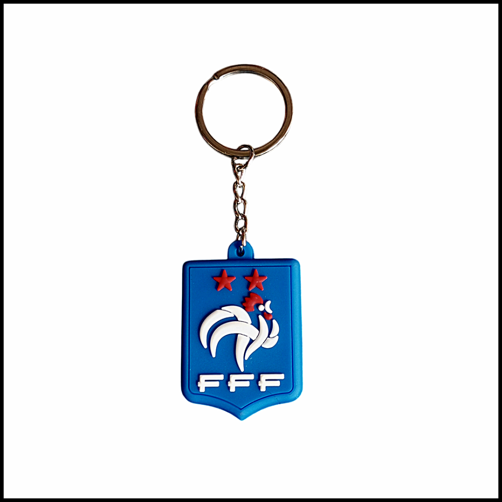 GANTUNGAN FRANCE FOOTBALL CLUB LOGO RUBBER KEYCHAIN / FRANCE FOOTBALL CLUB LOGO KEYCHAIN