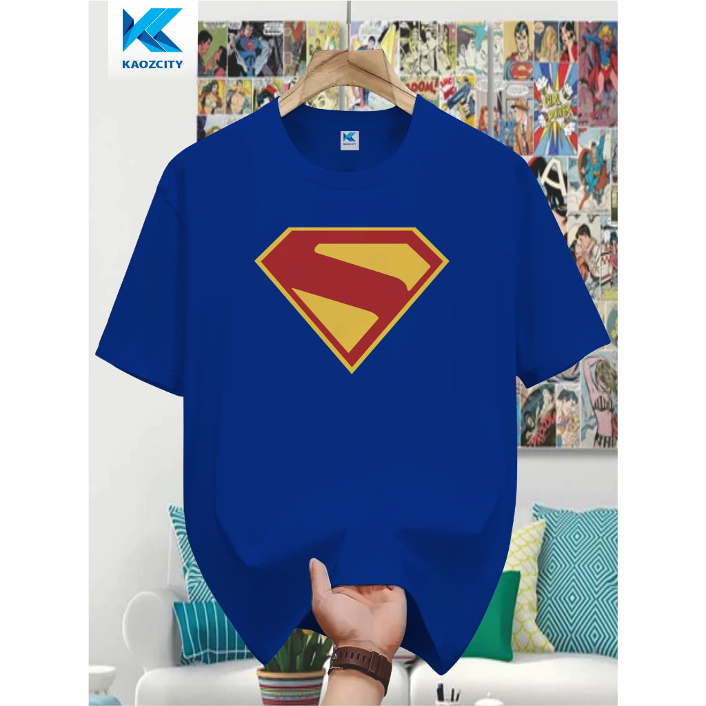 Superman 2025 Movie T-shirt Shield ผ้าฝ้าย 100% หวี 24S เสื้อยืดโลโก้ Superman Legacy