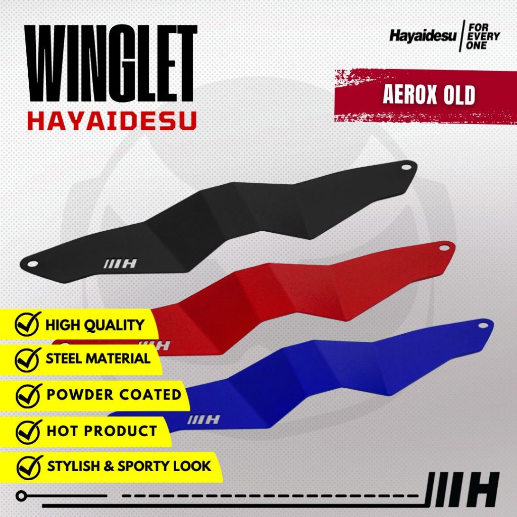 Hayadesu Winglet Lower Aerox OLD (2016-2020) - วัสดุเหล็ก Sporty Look คุณภาพสูง