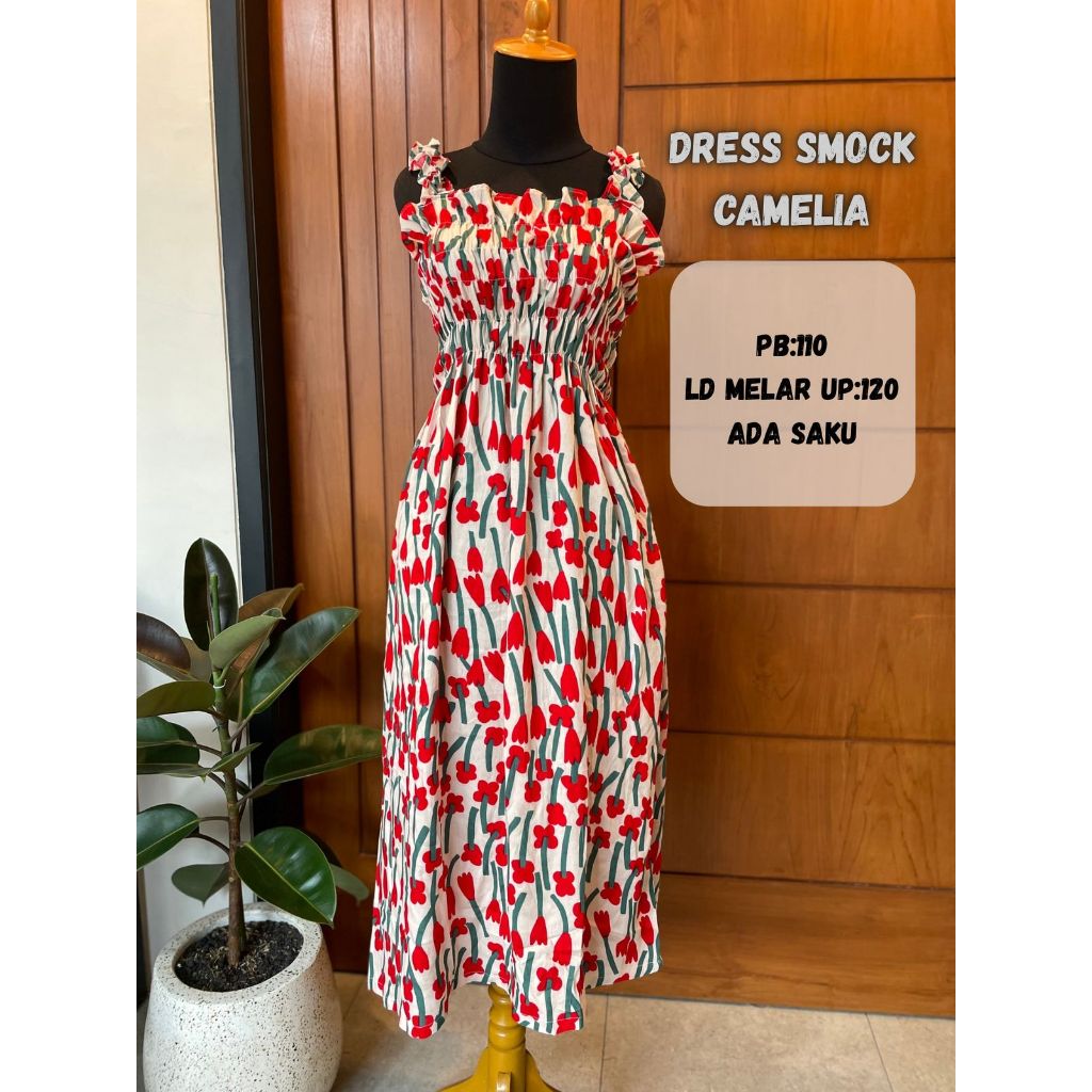 Camelia Smock Dress / เดรสเรยอน