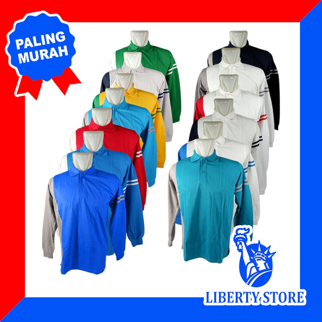 KATUN LIBERTY 18 แขนยาวกีฬาคอปกเสื้อยืด ADS WAFEL COTTON