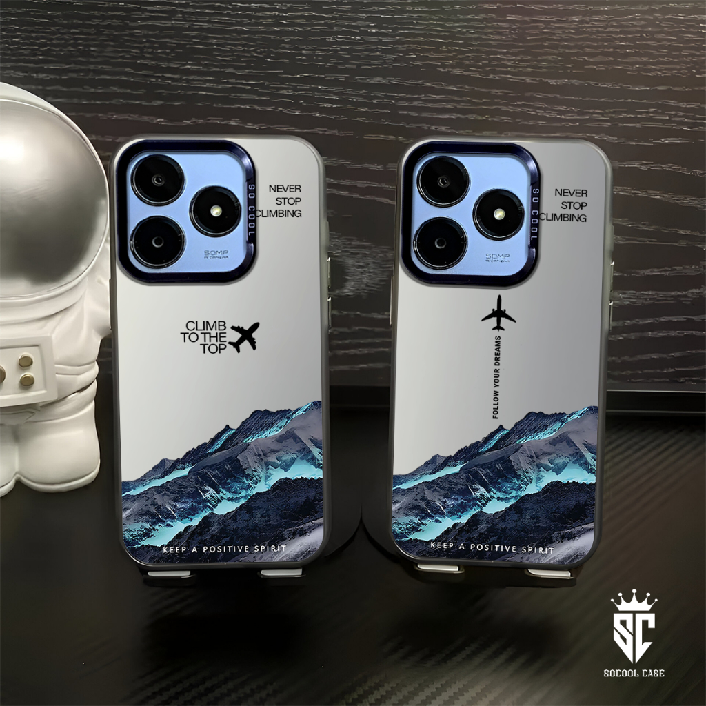 [ICS 154] - เคส HP Realme C63 "Plane" Premium Matte Hard Casing Hybrid IMD Socool Plate Hologram + C