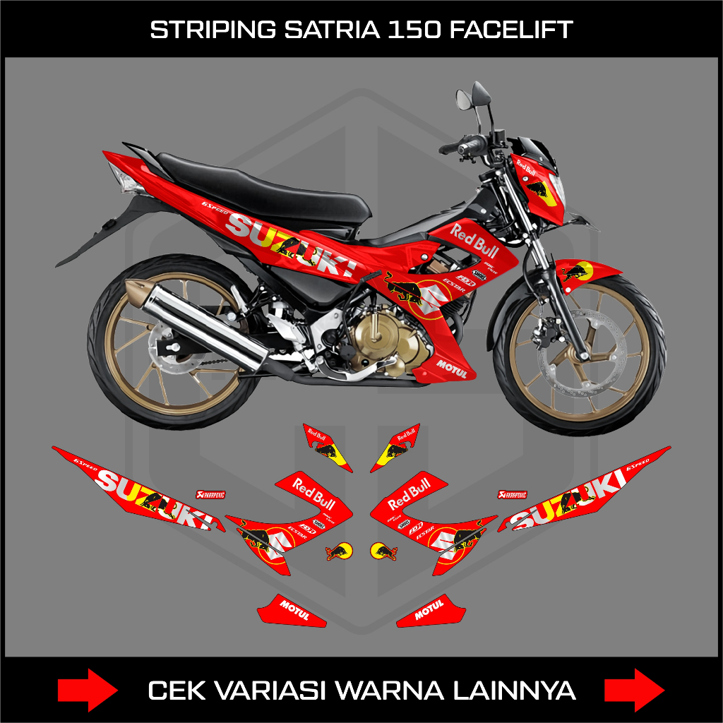 สติ๊กเกอร์ STRIPING SATRIA FU 150 FACELIFT / DECAL VARIATION SUZUKI SATRIA F150 FACELIFT