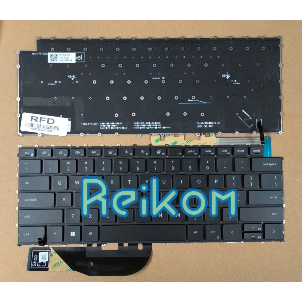 Dell XPS 15 9500 9510 9520 9530 XPS 17 9700 9710 9720 9730 p91f p92f คีย์บอร์ด