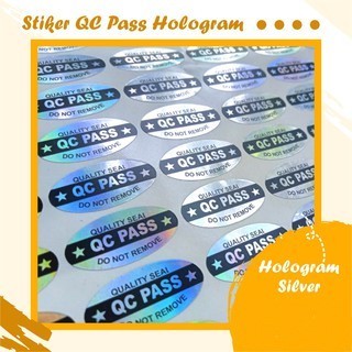 สติ๊กเกอร์ฉลากโฮโลแกรม QC PASS ดั้งเดิม