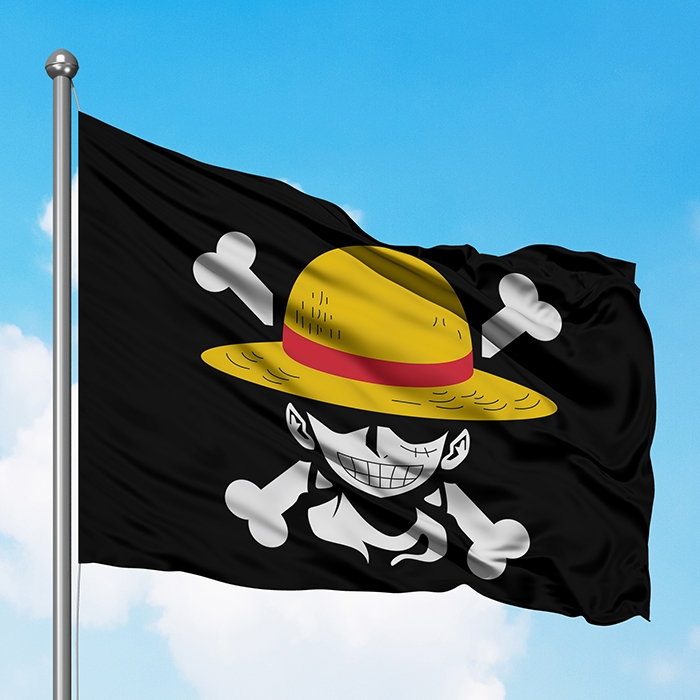 One Piece Flag One Piece Pirate Logo Flag LUFFY One Piece Flag