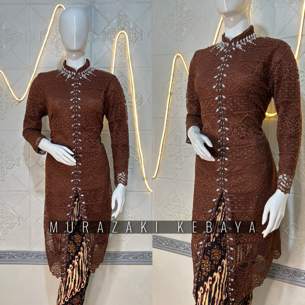 เสื้อคลุมผ้าคอเซี่ยงไฮ้ Kebaya พร้อมเลื่อมผสม, kebaya ล่าสุด, kebaya รับปริญญา, kebayaปาร์ตี้, kebay
