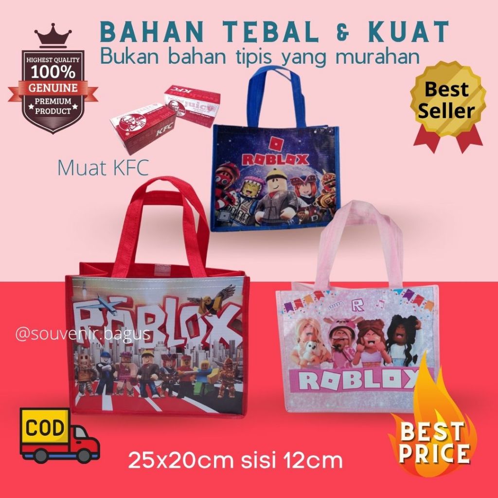 Roblox Birthday Bag Roblox Birthday ของที่ระลึก Goodie Bag Roblox Online Game