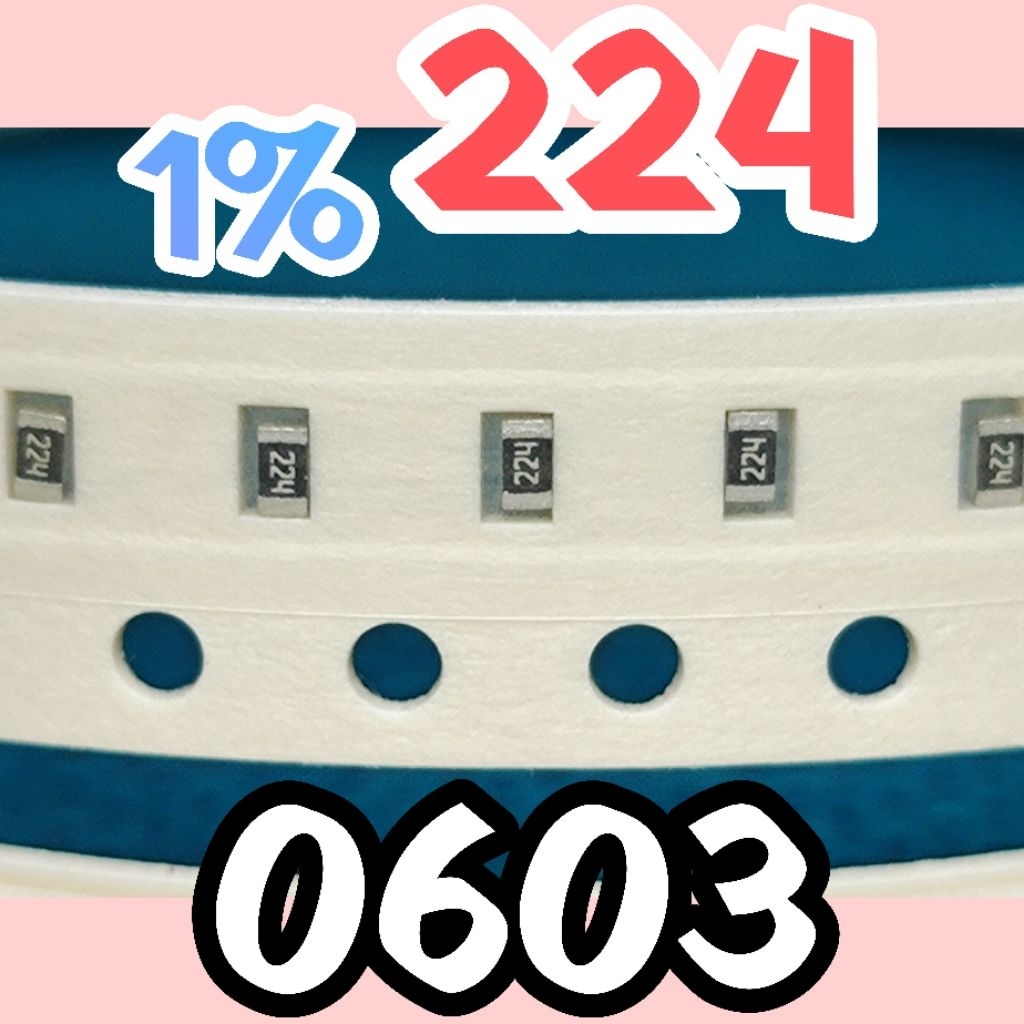 10 ชิ้น ตัวต้านทานชิป smd 2203 224 1% ขนาด 1608 0603 220Kohm 220K โอห์ม 220 Kohm
