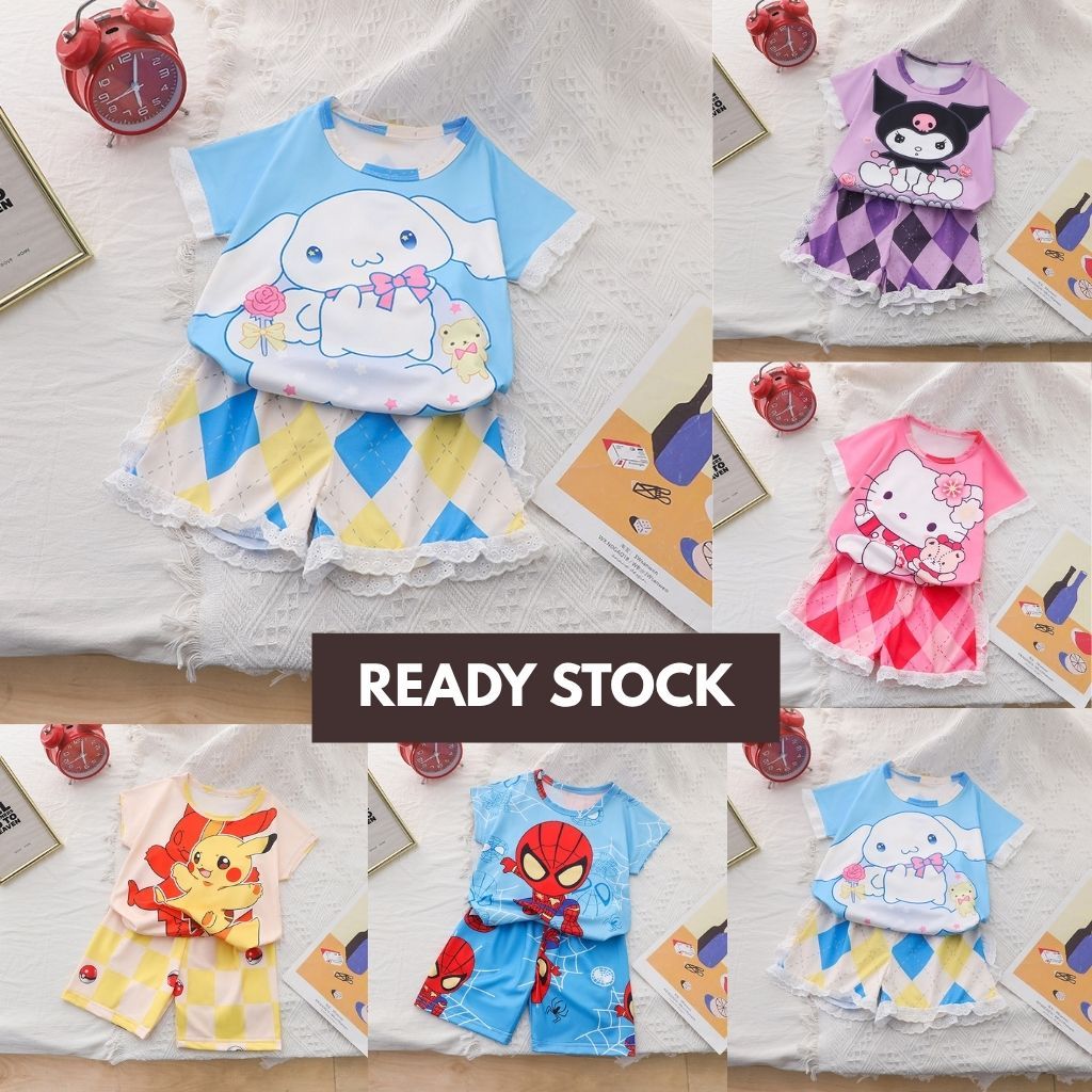 SANRIO SHOPINSAM - ชุดเด็ก/ชุดเด็ก/แขนสั้น/ชุดเด็กตัวละครซานริโอ