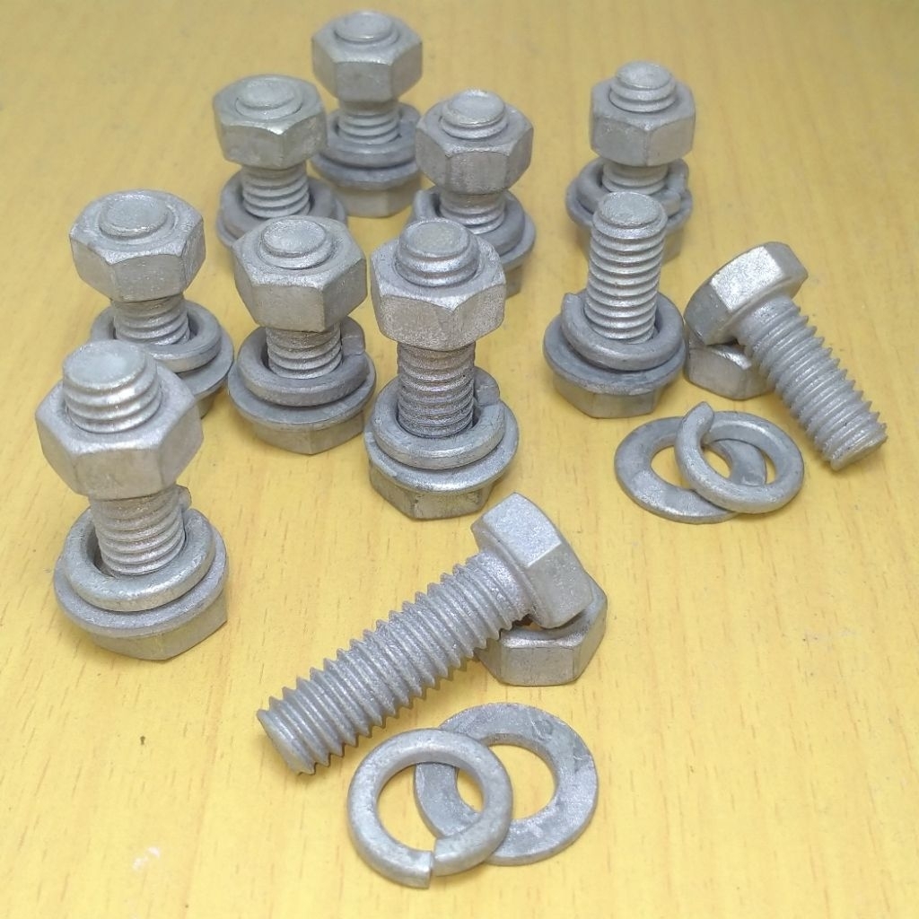 Hdg m8x25 pitch 1.25 สลักเกลียวสังกะสี m8x25 เกรดเหล็ก 8.8 คีย์ 13 เนื้อหา 10 ชิ้น