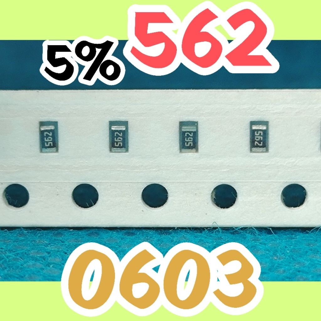 10 ชิ้นชิปตัวต้านทาน smd 562 5K6 5% ขนาด 1608 0603 5.6Kohm 5.6K โอห์ม 5.6Kohm 5.6Kohm 5.6Kohm 5.6Khm