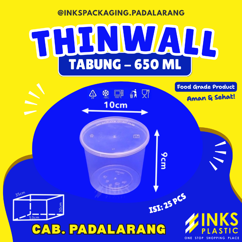 THINWALL TUBE 650ML หลอดหลอด 650ML