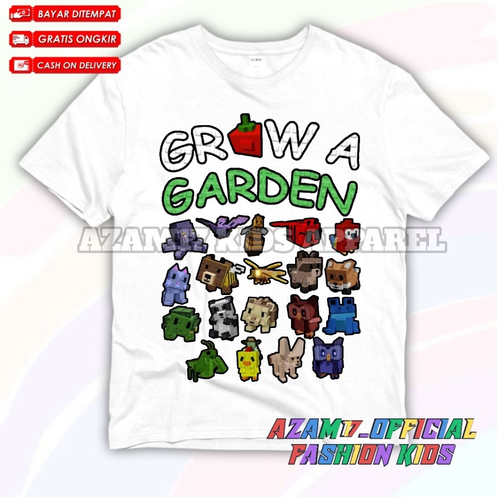 เสื้อยืดเด็ก Grow A Garden Roblox เสื้อผ้าเด็กชื่อฟรี / Roblox Grow A Garden Game เสื้อยืดเด็ก