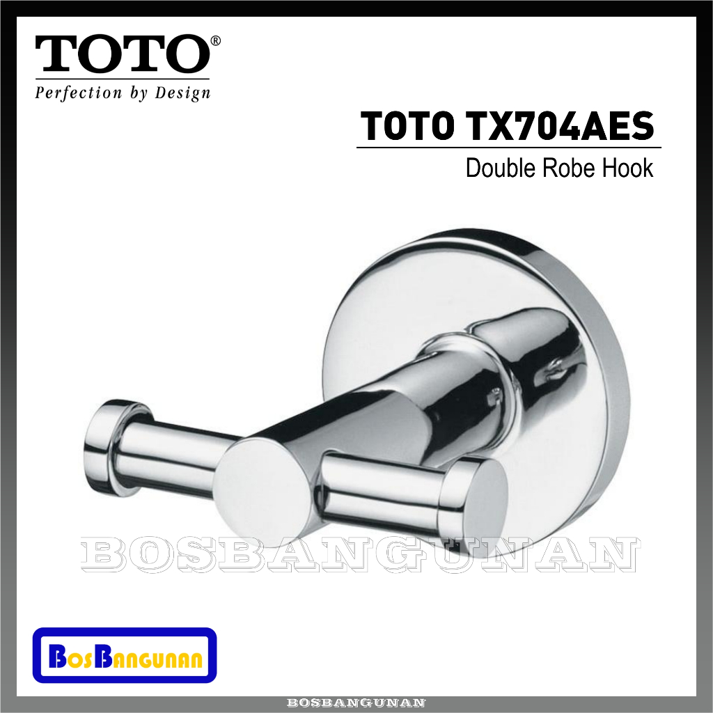GANTUNGAN TOTO TX704AES ไม้แขวนเสื้อ / ตะขอแขวนเสื้อคลุมคู่ TOTO TX704AES / TOTO TX 704 AES ที่แขวนข