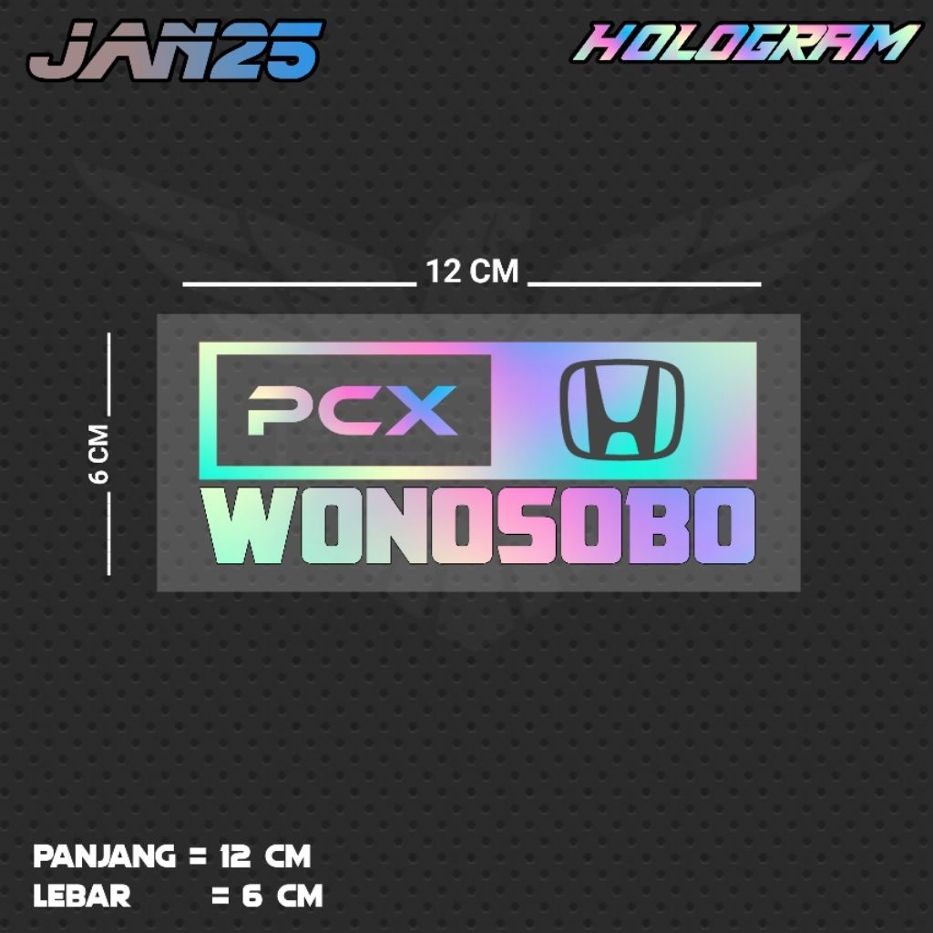 สติ๊กเกอร์ตัด PCX WONOSOBO / JAN25 JTG