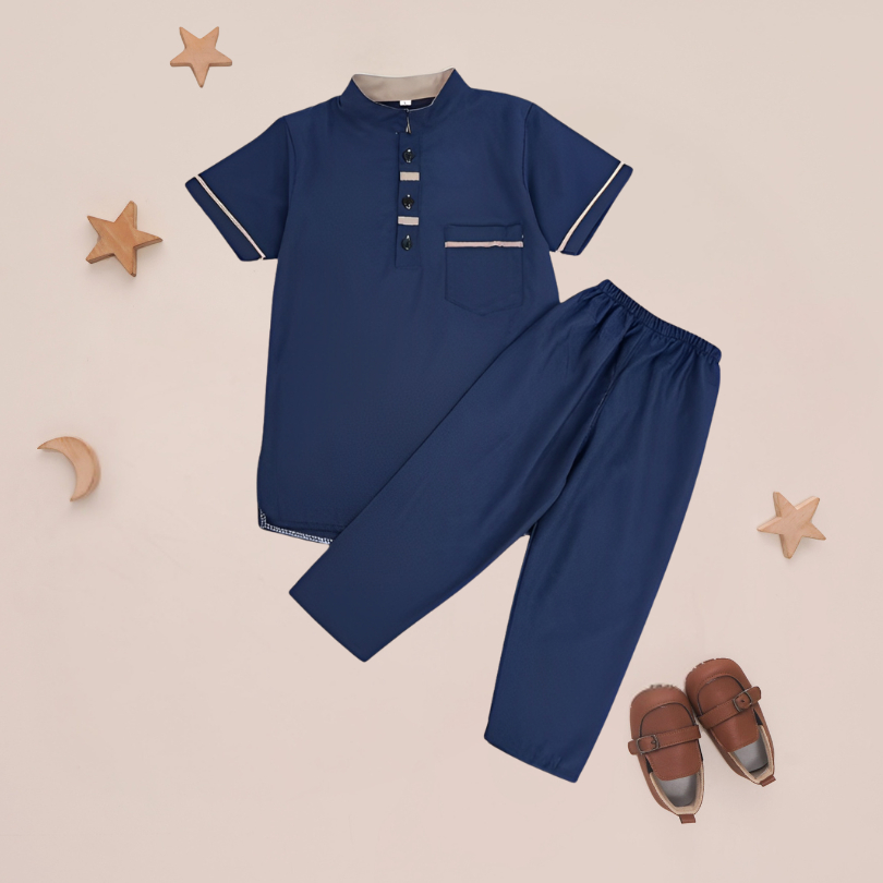 KOKO KURTA สําหรับรั้วอายุ 1-10 ปีพร้อมหลากหลายปุ่ม STRIP