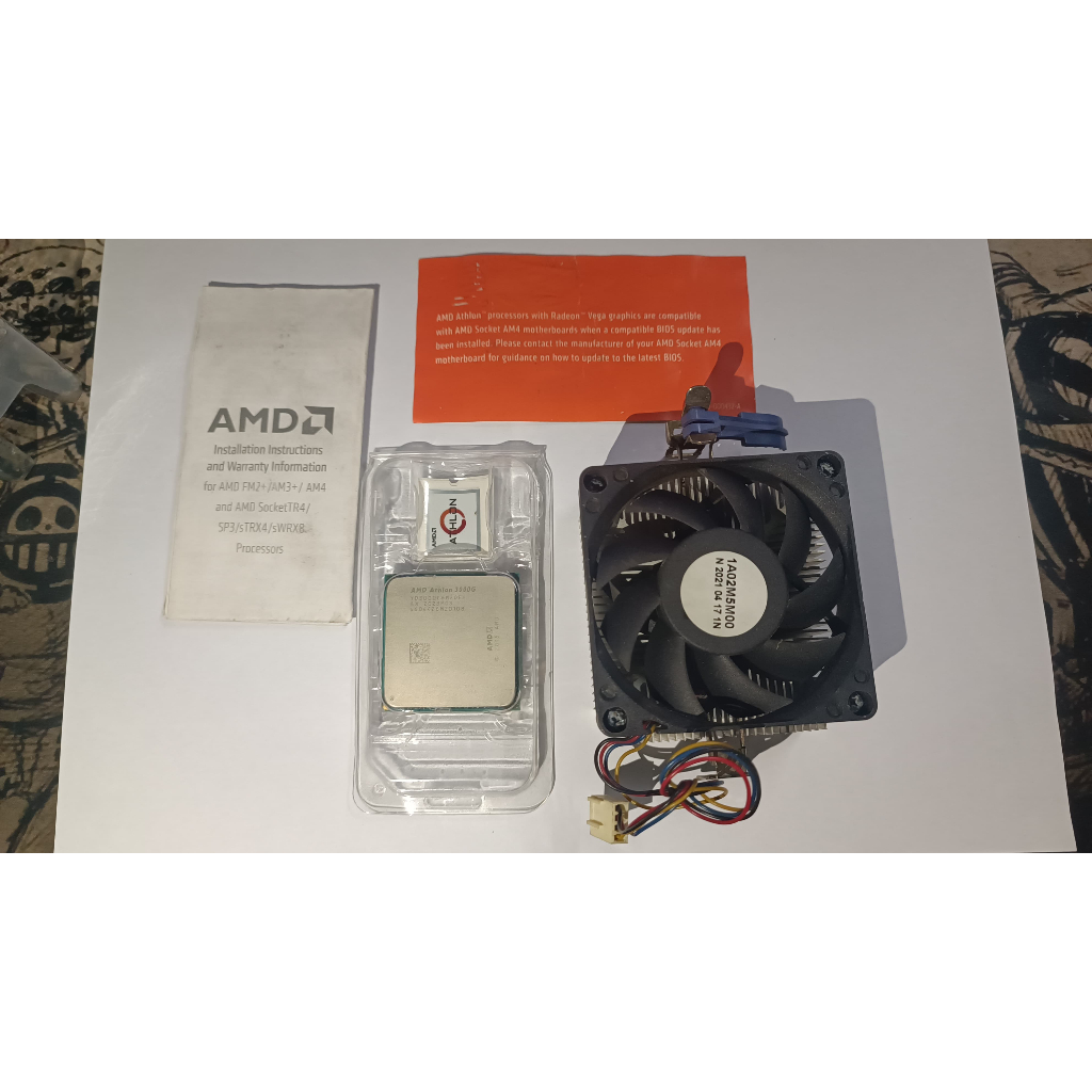 AMD Athlon 3000G 3.5Ghz AM4 + พัดลม + กล่อง มือสอง