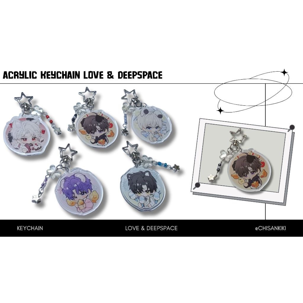 GANTUNGAN พวงกุญแจอะคริลิค / พวงกุญแจ / พวงกุญแจ love & deepspace sylus zayne celeb xavier zayne