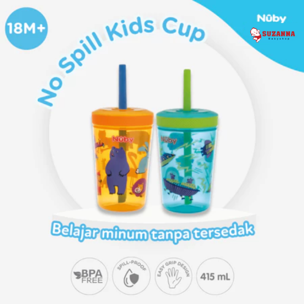 Nuby Sippycup Straw No Spill Kids Cup 415ml – โปรปัง