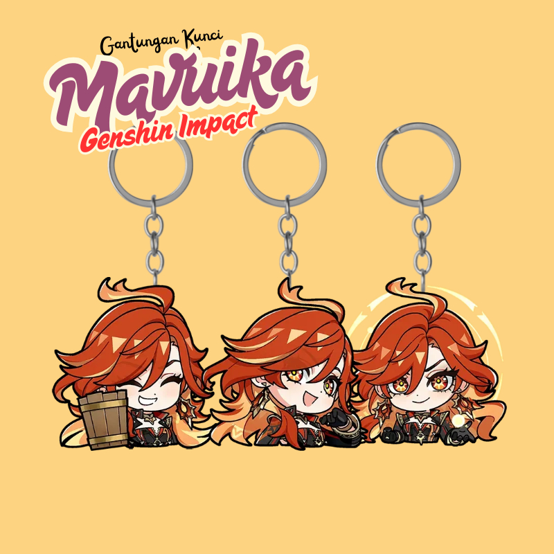 GANTUNGAN Mavuika Genshin Impact UV พวงกุญแจอะคริลิค | พวงกุญแจ Merch Mavuika Genshin