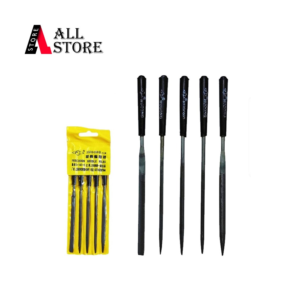 HUGONG HAND FILE 1 ชุด / HUONG/GUIYU MULTI-PURPOSE MINI FILE POLISH 5 IN 1