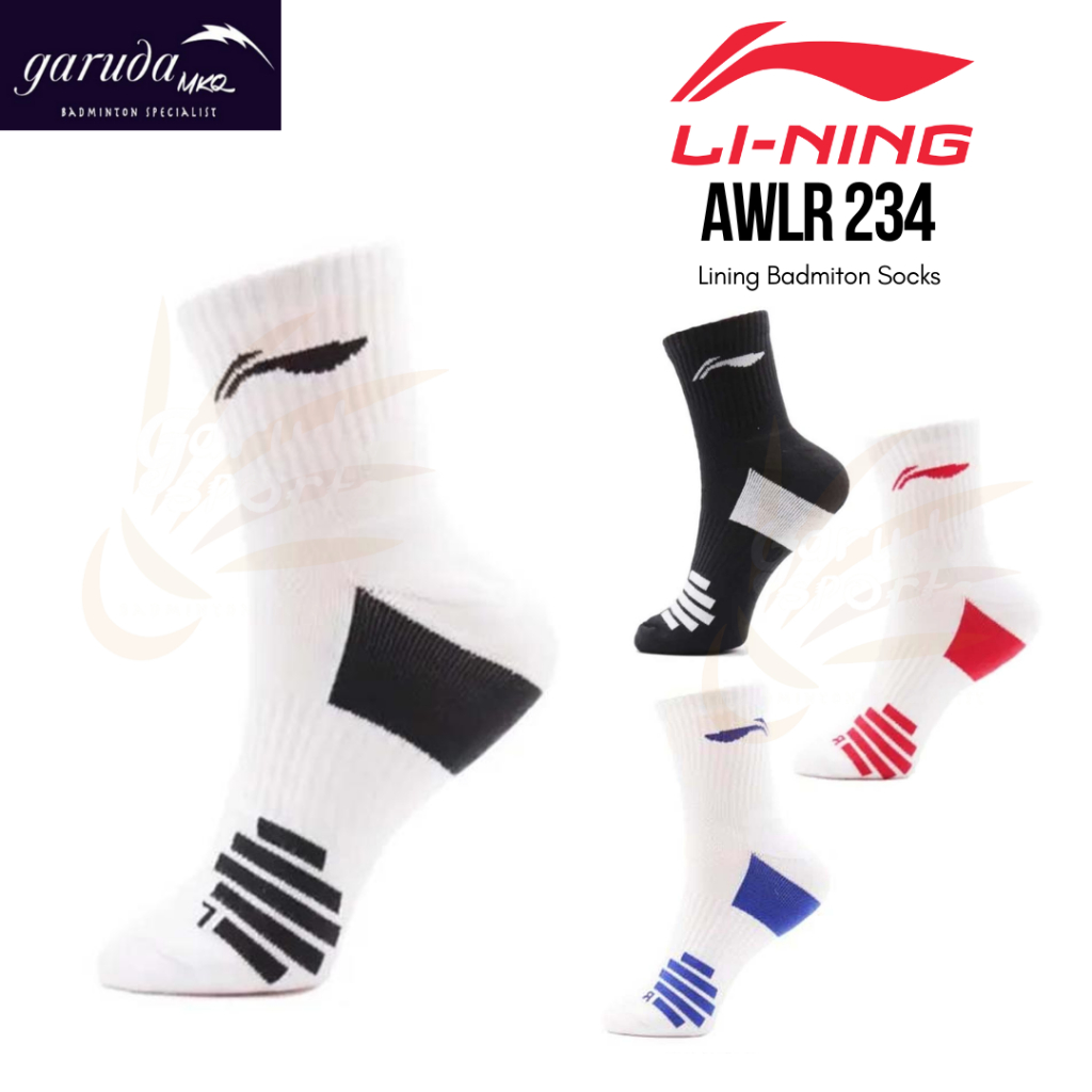 LI-NING AWLR 234 ถุงเท้า / ซับในถุงเท้าแบดมินตัน / AWLR-234 / AWLR234