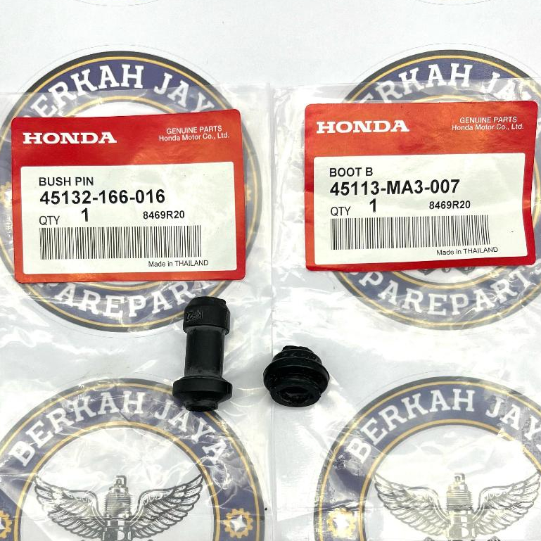 ยางลําไส้ Boot Pin Bush Disc Caliper 1 ชุด (45132-166-016 45113-MA3-007) Beat, Scopy, Supra, Vario, 