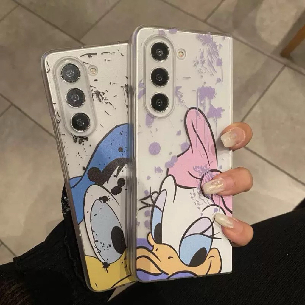 SAMSUNG HP GANTUNGAN กรณีใหม่Samsung Zfold7 Donald Duck Daisyโดนัลด์ดั๊กโซ่Charmสายคล้องน่ารักน่ารัก