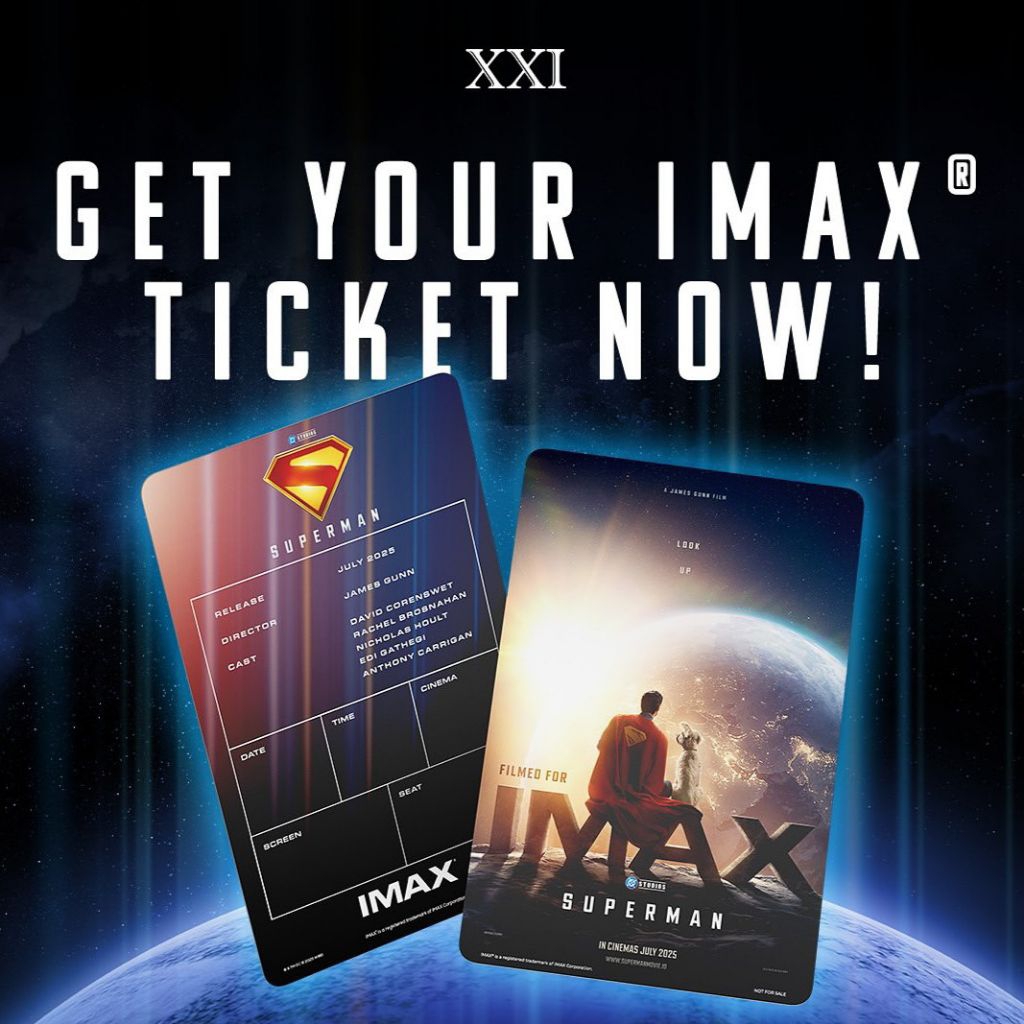 Superman IMAX ตั๋วสะสมพิเศษ XXI Cinema 21 อินโดนีเซีย DC Studios Warner Bros