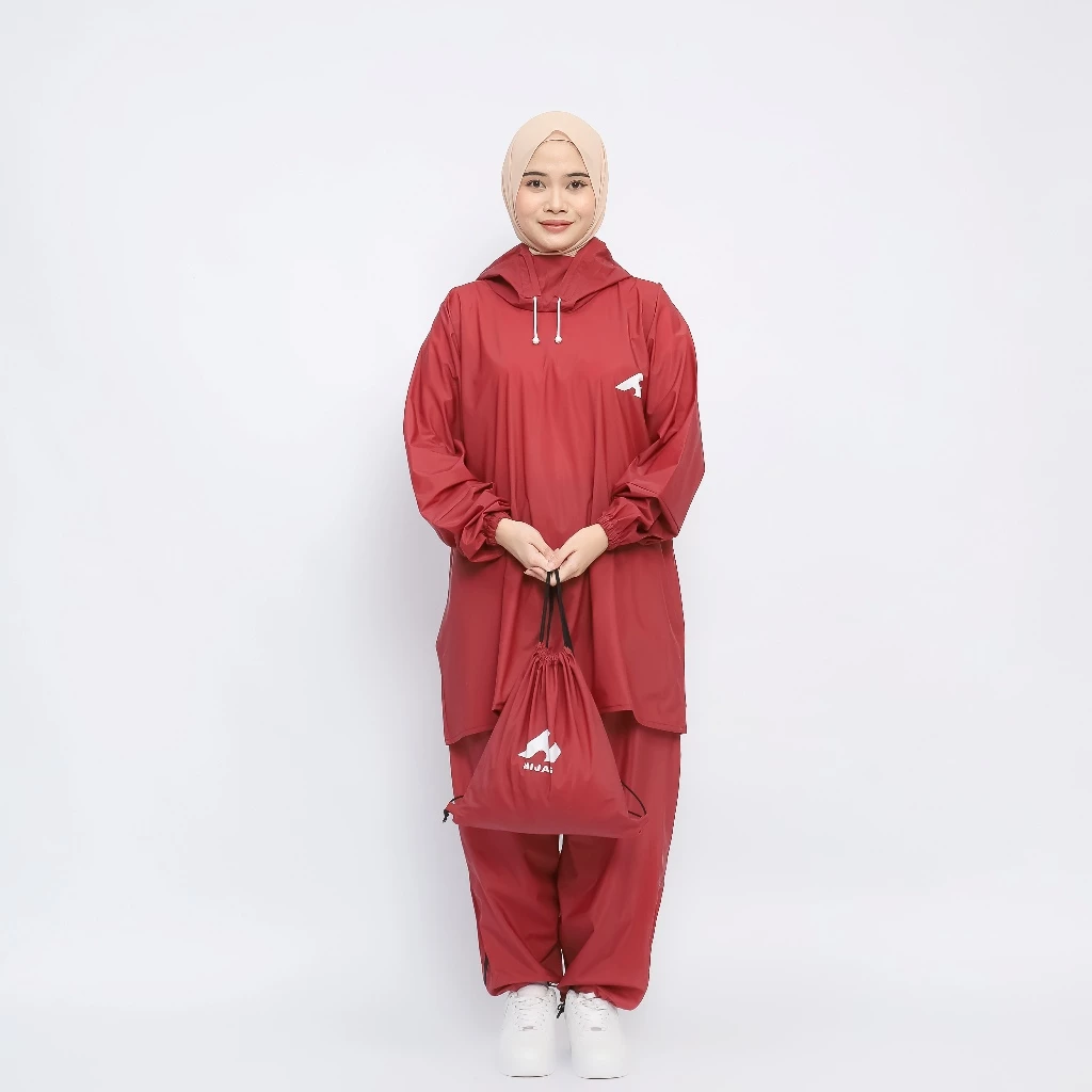 เสื้อกันฝน Hijasku ชุดโค้ท PVC หนา thumbnail 8