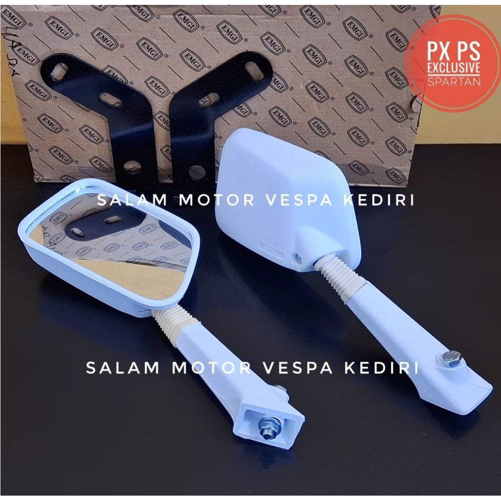 กระจก Vespa คลาสสิค EMGI WHITE set Vespa px ps exclusive spartan strada