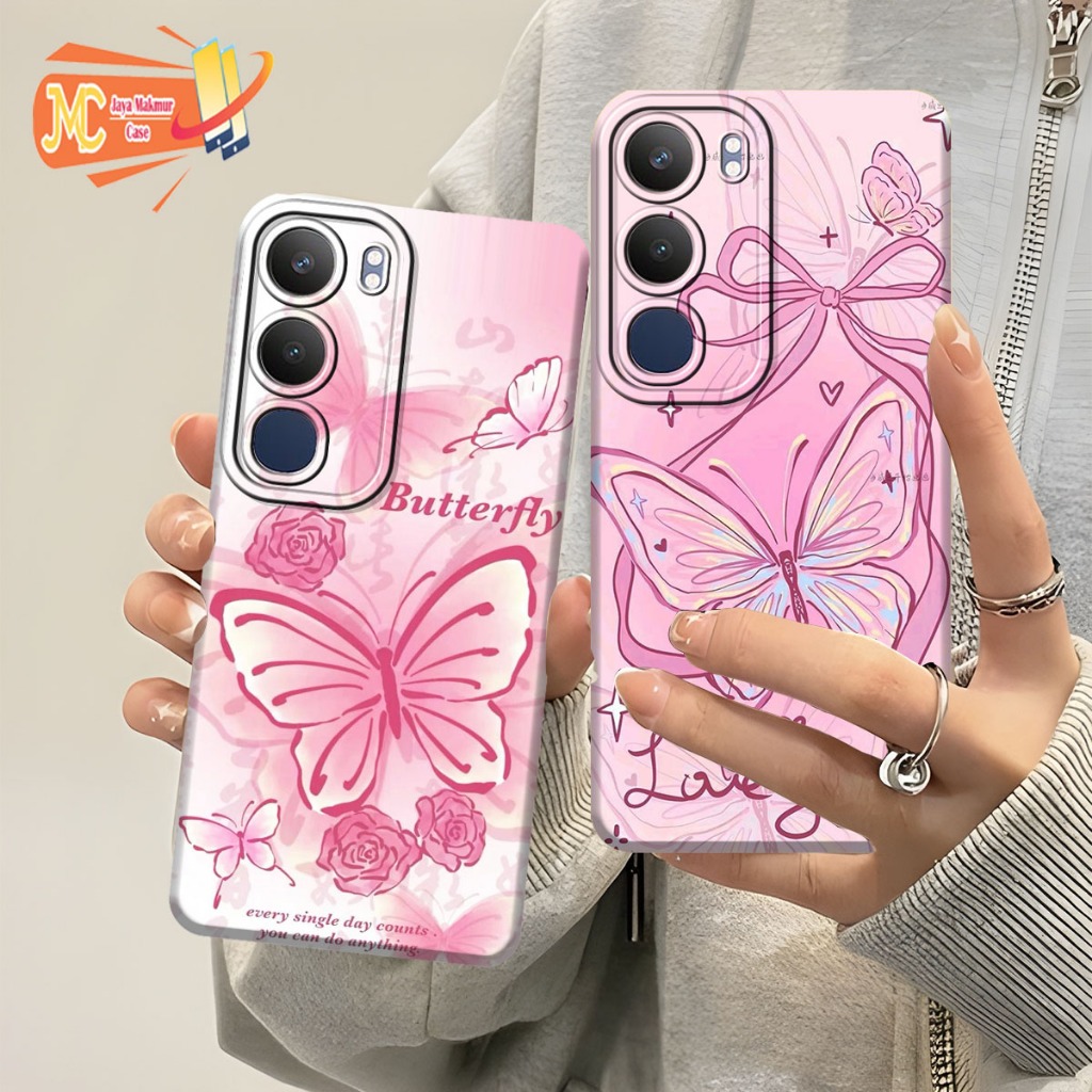 HP Softcase VIVO Y19S PRO - Y19S เคสแฟชั่นล่าสุด Beautiful Butterfly Motif - เคสโทรศัพท์ Vivo - เคสล