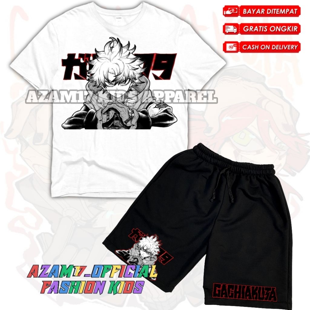 Gachiakuta Rudo Surebrec อะนิเมะกางเกงขาสั้นเด็กชุดชื่อฟรี / Gachiakuta อะนิเมะมังงะเด็ก กางเกงชายหา