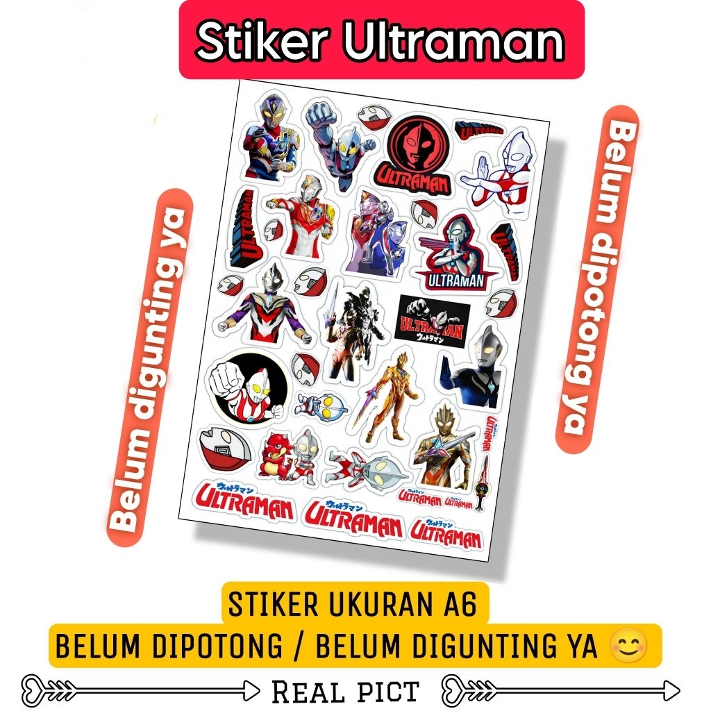 ULTRAMAN สติ๊กเกอร์ / สติ๊กเกอร์ UNUTOR VINYL MATERIAL SIZE A6 / สติ๊กเกอร์ / สติ๊กเกอร์ FUNNY CHARA
