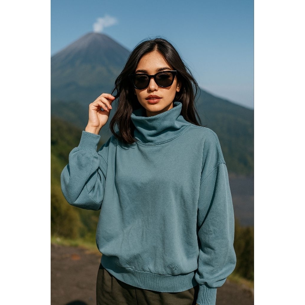 Crewneck / Sweatshirt G*P คอเต่าสําหรับผู้หญิง 01 Size M oversize (P58 x L54)