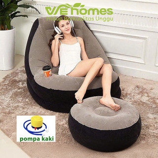Sofa Santai Angin Sofa Minimalis Dengan Sandaran Kaki Sofa Tiup Free Pompa
