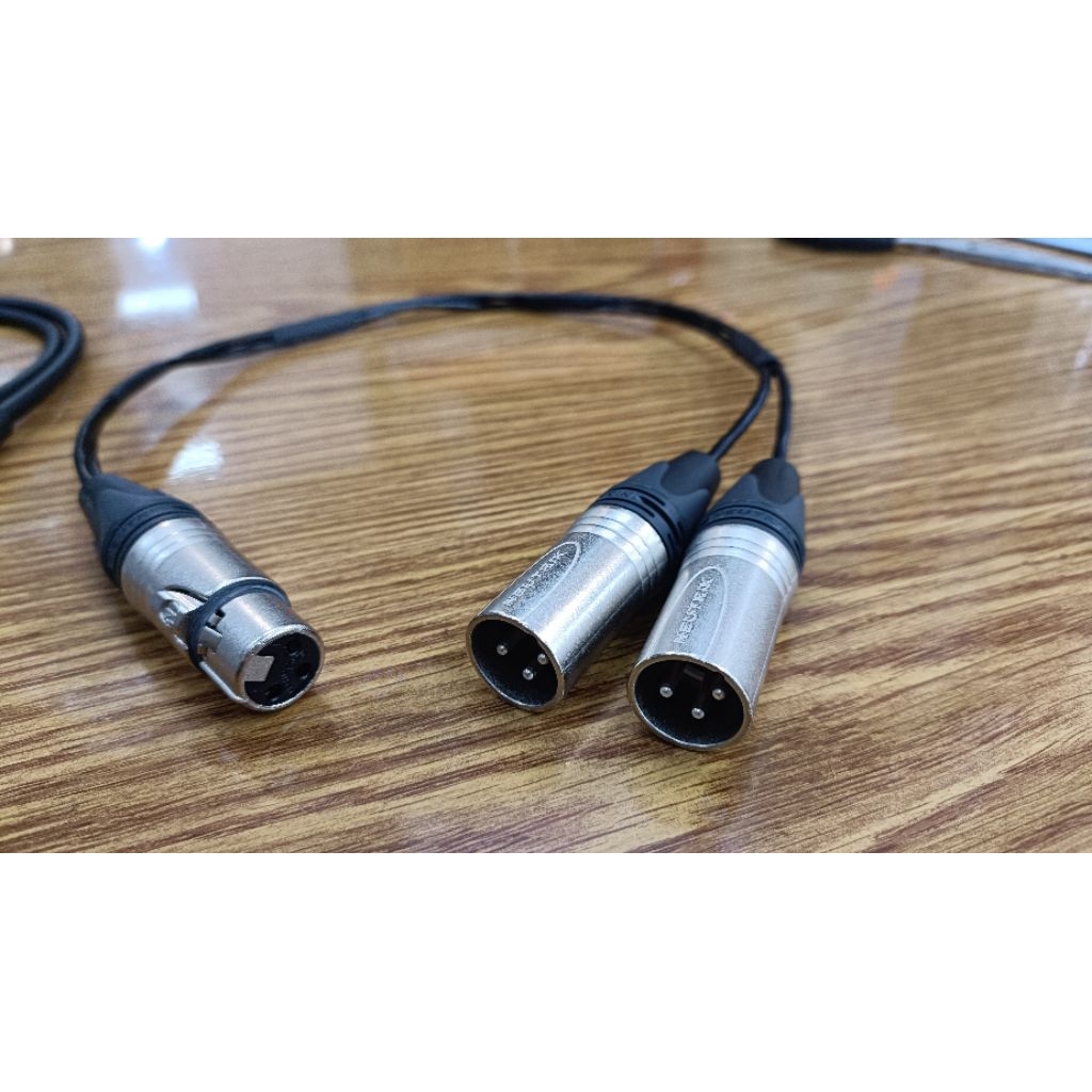 CUSTOM CANARE L2B2AT 50 ซม.สาย 2 XLR ชาย JACK NC3MX TO XLR หญิง NEUTRIK JACK NC3FXX ต่อชุดเดิม