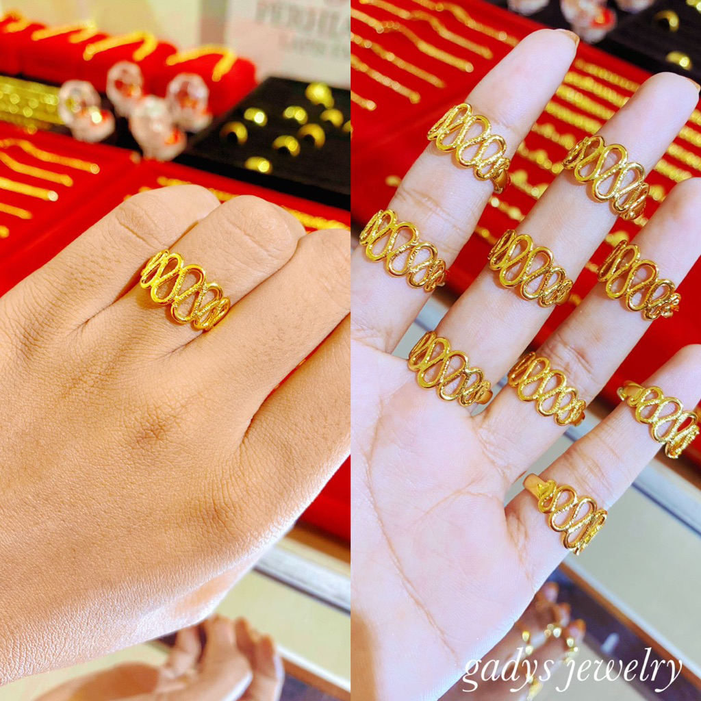 REPLIKA 88 Plated 24krt Crum Gold Ring 6 กรัม Premium Gold Replica แหวนผู้หญิง