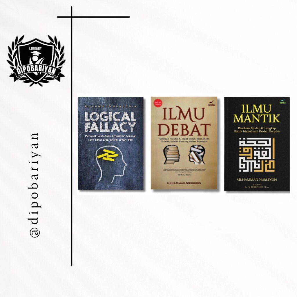 แพ็คเกจ 3 เล่ม Muhammad Nuurddin Logic, Logic Fallacy, Debat Science