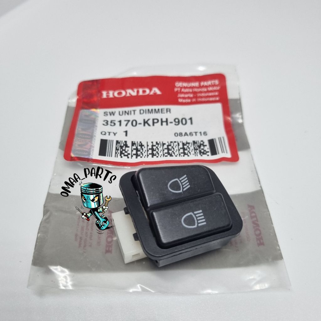 TOMBOL ปุ่มสวิตช์หรี่ไฟ Far / Near Honda Supra X 125 Beat Vario 35170 KPH 901 มอเตอร์ไซค์