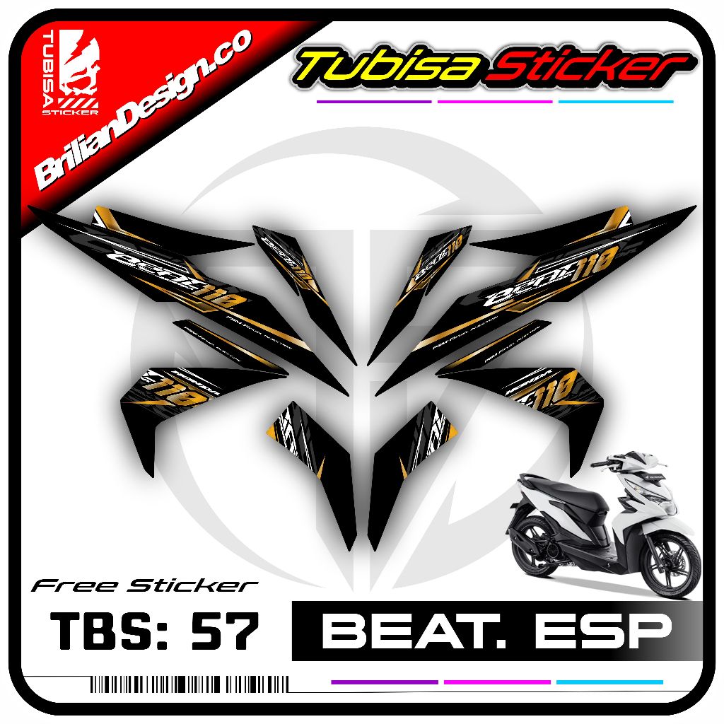 Striping Beat Esp/Street 2017 2018 2019 Beat Esp/Street semi full body Sticker. TBS 57