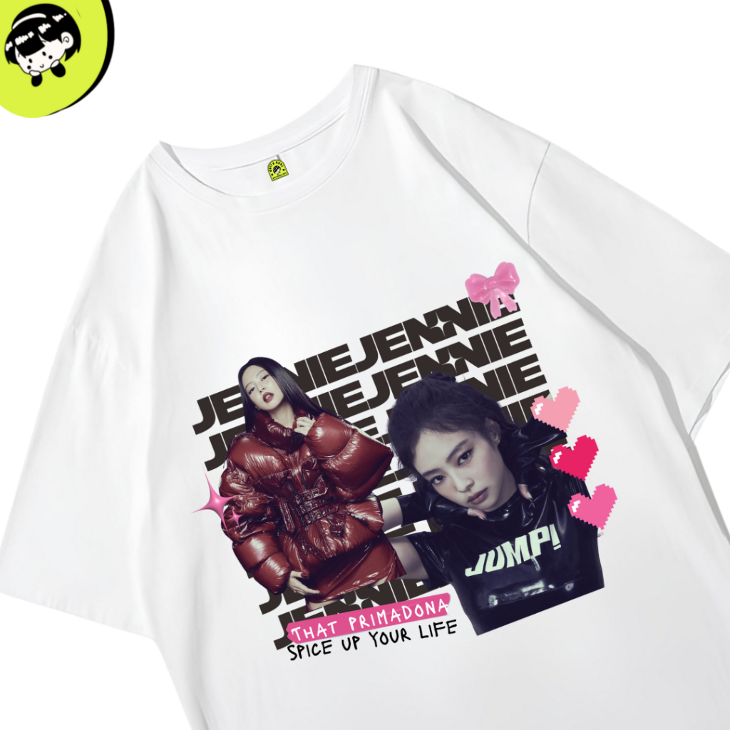 เสื้อยืด DAILY KUKI BLACKPINK JENNIE Unofficial Merch / Cotton 24s / Short Sleeve Fit to Regular