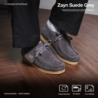 Voyagegstuffofficial - รองเท้าบูทผู้ชาย Zayn Suede Grey