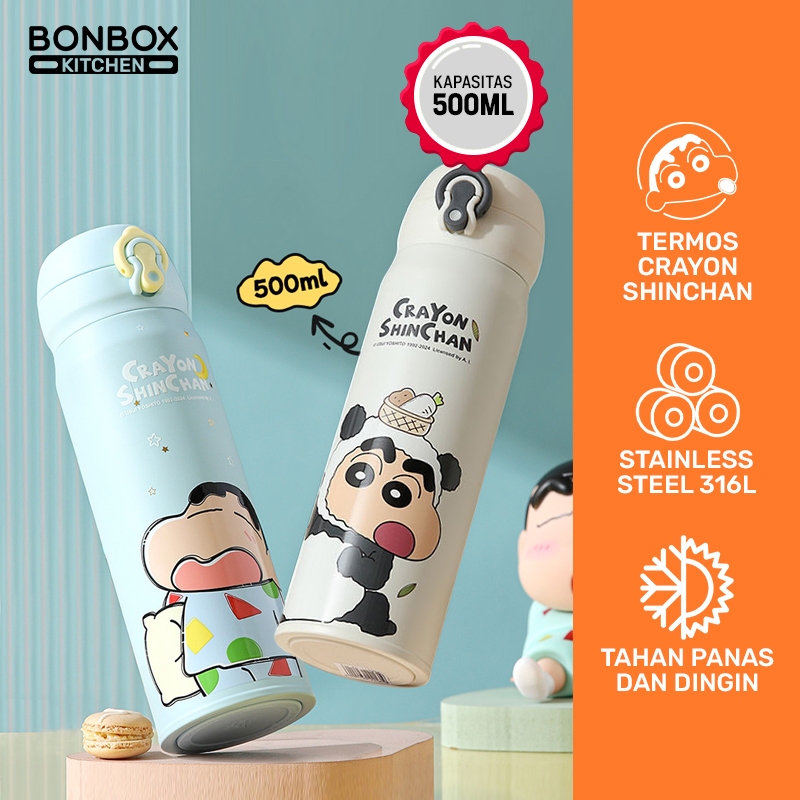 [ต้นฉบับ 100%] BONBOX Special Edition Tumbler Shinchan 500ML - ขวดทิ้งเครื่องดื่ม LICENSED OFFICIAL!