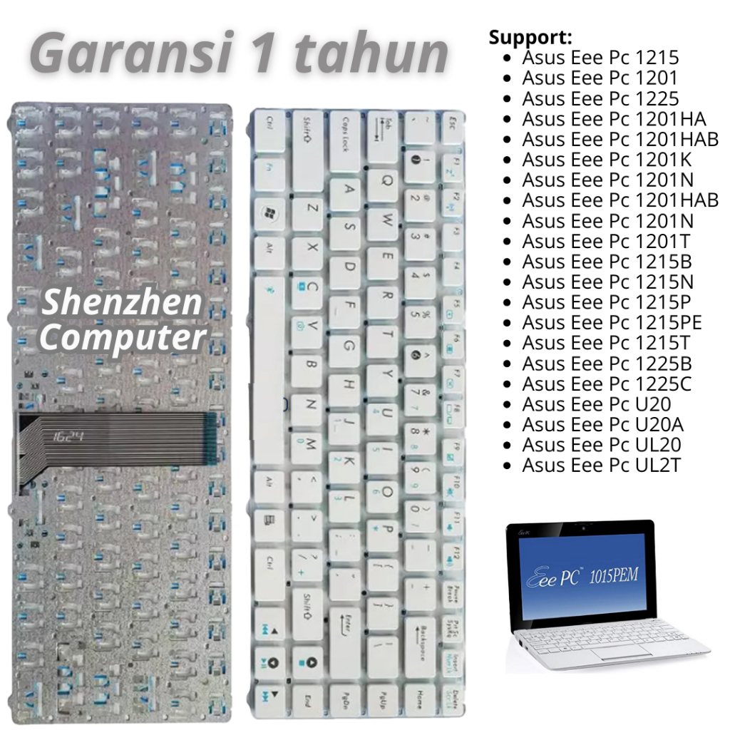 Asus Eee คีย์บอร์ดพีซี 1215 1225 1201HA 1201N 1215B 1215N 1215P 1215PE 1225B 1225C U20 U20A UL20 ใหม