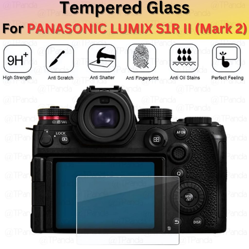 LAYER PANASONIC LUMIX S1R II ป้องกันหน้าจอ (MARK 2) กระจกนิรภัยป้องกันหน้าจอกล้อง Anti-Scratch LCD ก