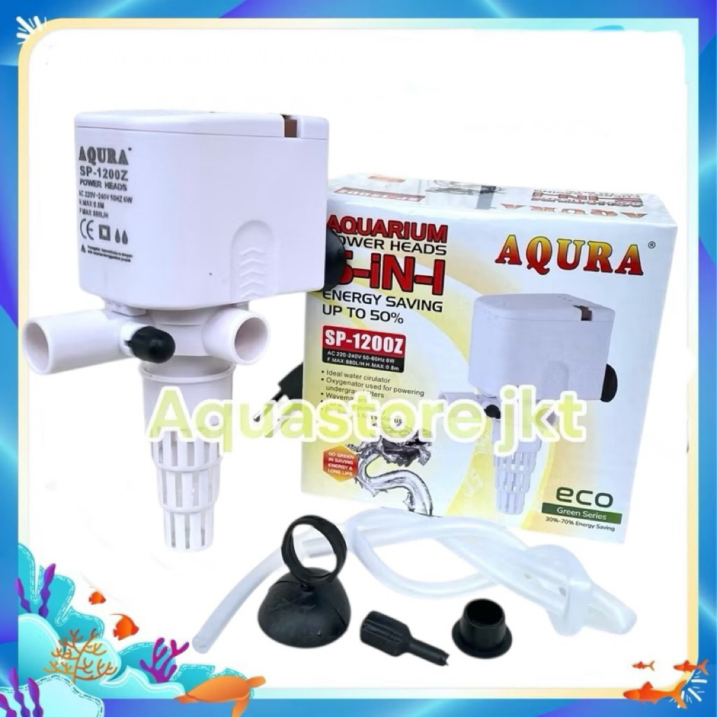 Aqura 1200 7 วัตต์ 1000L/H Submersible Aquarium Pump Fish Pond Pump